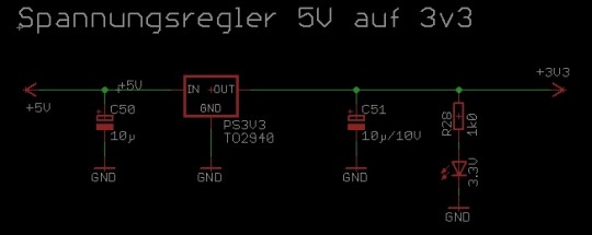 Regler 3v3 auf 5V