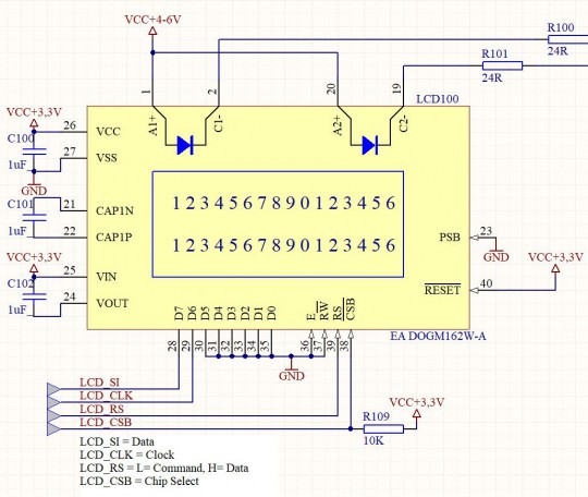 LCD-Anzeige "DOGM162M-A"