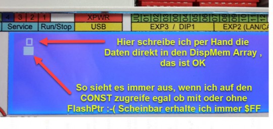 Fehlerhafte Daten aus Const