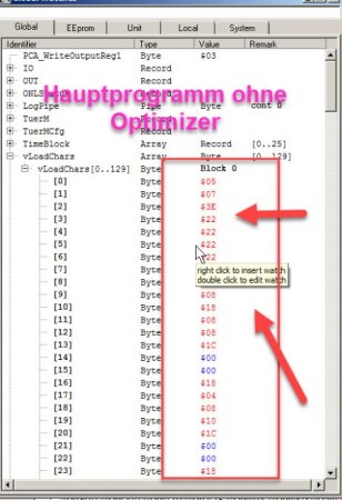 Hauptprogramm ohne Optimizer