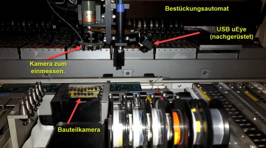 IDS uEye von eBay am Bestückungsautomat