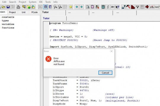 Compiler Probleme mit W10