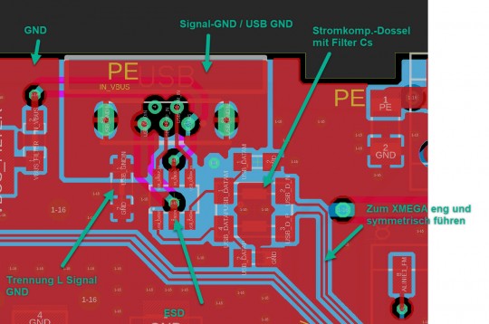 Board Layout USB