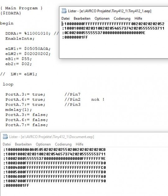Tiny412 Compilerfehler