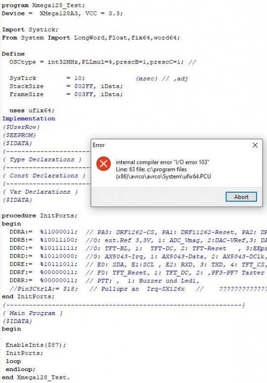 Error bei PCUs