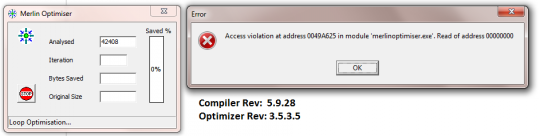 access violation Optimiser
